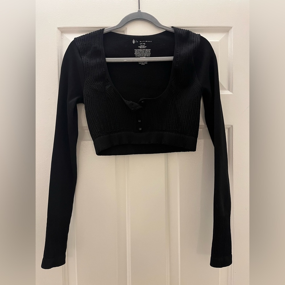 Free People Movement | Black Crop Top (M/L)